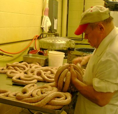 John Maurer linking sausage